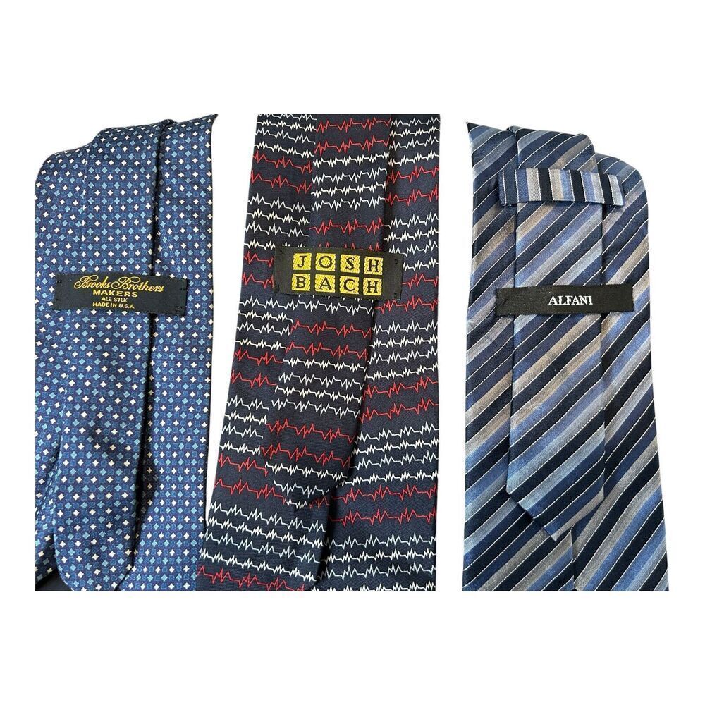 Brooks Brothers Makers Alfani Josh Bach Men’s Ties 3 Silk Neckties Brand Name